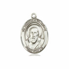 St Francis De Sales Medal - Sterling Silver Oval Pendant 3 Sizes St Francis De Sales Medal - Sterling Silver Oval Pendant 3 Sizes