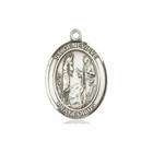 St Genevieve Medal - Sterling Silver Oval Pendant 3 Sizes St Genevieve Medal - Sterling Silver Oval Pendant 3 Sizes