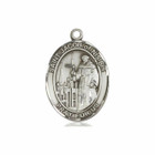 St Jacob of Nisibis Medal - Sterling Silver Oval Pendant 3 Sizes St Jacob of Nisibis Medal - Sterling Silver Oval Pendant 3 Sizes