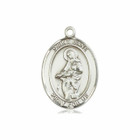 St Jane of Valois Medal - Sterling Silver Oval Pendant 3 Sizes St Jane of Valois Medal - Sterling Silver Oval Pendant 3 Sizes