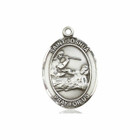 St Joshua Medal - Sterling Silver Oval Pendant 3 Sizes St Joshua Medal - Sterling Silver Oval Pendant 3 Sizes