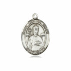 St Leo The Great Medal - Sterling Silver Oval Pendant 3 Sizes St Leo The Great Medal - Sterling Silver Oval Pendant 3 Sizes