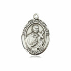 St Martin De Porres Medal - Sterling Silver Oval Pendant 3 Sizes St Martin De Porres Medal - Sterling Silver Oval Pendant 3 Sizes