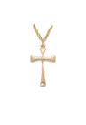Maltese Cross Necklace - Gold-Filled Pendant on 18 Gold-Plated Chain SX0879GH