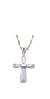 June Lady Birthstone Cross Necklace - Sterling Silver Pendant on 18 Stainless Steel Chain SX9406SH June Lady Birthstone Cross Necklace - Sterling Silver Pendant on 18 Stainless Steel Chain SX9406SH