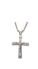 June Birthstone Crucifix Necklace - Sterling Silver Pendant on 18 Stainless Steel Chain SX9302SH June Birthstone Crucifix Necklace - Sterling Silver Pendant on 18 Stainless Steel Chain SX9302SH