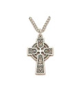 Trinity Design Celtic Cross Necklace - Sterling Silver Pendant on 18 Stainless Steel Chain SX8969SH Trinity Design Celtic Cross Necklace - Sterling Silver Pendant on 18 Stainless Steel Chain SX8969SH