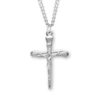 Mens Nail Crucifix Necklace - Sterling Silver Pendant On 24 Stainless Steel Chain Mens Nail Crucifix Necklace - Sterling Silver Pendant On 24 Stainless Steel Chain