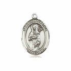 St Scholastica Medal - Sterling Silver Oval Pendant 3 Sizes St Scholastica Medal - Sterling Silver Oval Pendant 3 Sizes