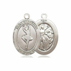 St Sebastian Simple Dance Medal - Sterling Silver Oval Pendant 3 Sizes St Sebastian Simple Dance Medal - Sterling Silver Oval Pendant 3 Sizes