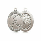 St Sebastian Baseball Medal - Sterling Silver Oval Pendant 3 Sizes St Sebastian Baseball Medal - Sterling Silver Oval Pendant 3 Sizes