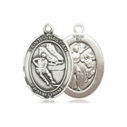 St Sebastian Hockey Medal - Sterling Silver Oval Pendant 2 Sizes St Sebastian Hockey Medal - Sterling Silver Oval Pendant 2 Sizes
