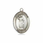 St Stephen Medal - Sterling Silver Oval Pendant 3 Sizes