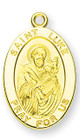 St Luke Medal With 14KT Jump Ring - Boxed - 14kt Gold 7/8 x 1/2 Oval Pendant A9311 St Luke Medal With 14KT Jump Ring - Boxed - 14kt Gold 7/8 x 1/2 Oval Pendant A9311
