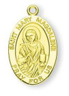 St Mary Magdalene Medal With 14KT Jump Ring - Boxed - 14kt Gold 7/8 x 1/2 Oval Pendant A9463 St Mary Magdalene Medal With 14KT Jump Ring - Boxed - 14kt Gold 7/8 x 1/2 Oval Pendant A9463