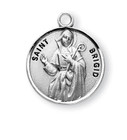 St Brigid Medal - Sterling Silver - On 18 Stainless Chain - Sterling Silver 7/8 x 3/4 Round Pendant St Brigid Medal - Sterling Silver - On 18 Stainless Chain - Sterling Silver 7/8 x 3/4 Round Pendant