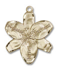 Chastity Flower Pendant - 14kt Gold 2 Sizes