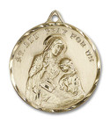 Extra Large St Ann Medal - 14kt Gold 1 3/8 x 1 1/8 Round Pendant 0203A Extra Large St Ann Medal - 14kt Gold 1 3/8 x 1 1/8 Round Pendant 0203A