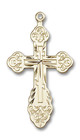 Vladimir Cross Pendant - 14kt Gold 1 7/8 x 1 0262 Vladimir Cross Pendant - 14kt Gold 1 7/8 x 1 0262