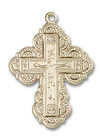 Large Irene Cross Pendant - 14kt Gold 1 1/4 x 7/8 0266 Large Irene Cross Pendant - 14kt Gold 1 1/4 x 7/8 0266