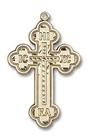 Eastern Orthodox Cross Pendant - 14kt Gold 3 Sizes Eastern Orthodox Cross Pendant - 14kt Gold 3 Sizes
