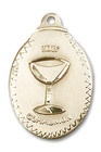 First Holy Communion Medal - 14kt Gold 7/8 x 1/2 Oval Pendant 0599W First Holy Communion Medal - 14kt Gold 7/8 x 1/2 Oval Pendant 0599W