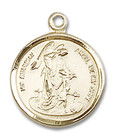 My Guardian Angel Medal - 14kt Gold 5/8 x 1/2 Round Pendant 0601E My Guardian Angel Medal - 14kt Gold 5/8 x 1/2 Round Pendant 0601E