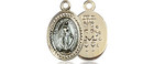 Blue Miraculous Medal Charm - 14kt Gold Oval Pendant 0700B Blue Miraculous Medal Charm - 14kt Gold Oval Pendant 0700B