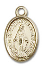 Miraculous Medal Charm - 14kt Gold Oval Pendant 0702M Miraculous Medal Charm - 14kt Gold Oval Pendant 0702M
