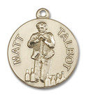 Large Blessed Matt Talbot Medal - 14kt Gold 1 x 7/8 Round Pendant 0831 Large Blessed Matt Talbot Medal - 14kt Gold 1 x 7/8 Round Pendant 0831