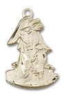 Guardian Angel Pendant - 14kt Gold 7/8 x 1/2 1251 Guardian Angel Pendant - 14kt Gold 7/8 x 1/2 1251