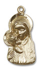 Madonna and Child Pendant - 14kt Gold 7/8 x 1/2 1612 Madonna and Child Pendant - 14kt Gold 7/8 x 1/2 1612
