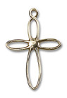 Cut Out Loop Cross Pendant - 14kt Gold 7/8 x 1/2 1707 Cut Out Loop Cross Pendant - 14kt Gold 7/8 x 1/2 1707
