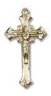 Embellished Large Crucifix Pendant - 14kt Gold 1 1/8 x 5/8 2187 Embellished Large Crucifix Pendant - 14kt Gold 1 1/8 x 5/8 2187