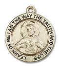 Scapular Medal - 14kt Gold 3/4 x 3/4 Pendant 4058