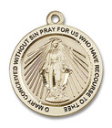 Large Miraculous Medal - 14kt Gold 1 x 7/8 Round Pendant 4080 Large Miraculous Medal - 14kt Gold 1 x 7/8 Round Pendant 4080