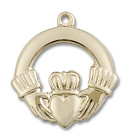 Large Claddagh Pendant - 14kt Gold 1 x 1 4160 Large Claddagh Pendant - 14kt Gold 1 x 1 4160