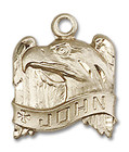 Eagle of St John Pendant - 14kt Gold 5/8 x 1/2 4213