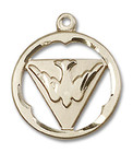 Cut Out Holy Spirit Pendant - 14kt Gold 3/4 x 5/8 4224 Cut Out Holy Spirit Pendant - 14kt Gold 3/4 x 5/8 4224