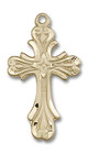 Large Embellished Cross Pendant - 14kt Gold 1 x 1/2 5419 Large Embellished Cross Pendant - 14kt Gold 1 x 1/2 5419