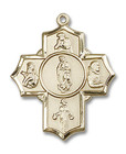 Large Our Lady of Guadalupe Multi-Saint 5-Way Medal - 14kt Gold 1 1/4 x 1 Pendant 5705 Large Our Lady of Guadalupe Multi-Saint 5-Way Medal - 14kt Gold 1 1/4 x 1 Pendant 5705
