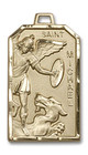 Large St Michael Medal - 14kt Gold 1 1/8 x 5/8 Rectangular Pendant 5720 Large St Michael Medal - 14kt Gold 1 1/8 x 5/8 Rectangular Pendant 5720