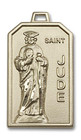 Large St Jude Medal - 14kt Gold 1 1/8 x 5/8 Rectangular Pendant 5725 Large St Jude Medal - 14kt Gold 1 1/8 x 5/8 Rectangular Pendant 5725