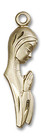 Mary Silhouette Pendant - 14kt Gold 1 x 1/4 Pendant 5907 Mary Silhouette Pendant - 14kt Gold 1 x 1/4 Pendant 5907
