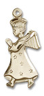 Boy Guardian Angel Pendant - 14kt Gold 1 x 1/2 5915 Boy Guardian Angel Pendant - 14kt Gold 1 x 1/2 5915