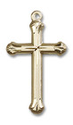 Embellished Large Cross Pendant - 14kt Gold 1 x 5/8 6022 Embellished Large Cross Pendant - 14kt Gold 1 x 5/8 6022