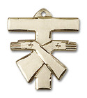 Franciscan Cross Pendant - 14kt Gold 5/8 x 5/8 6071 Franciscan Cross Pendant - 14kt Gold 5/8 x 5/8 6071