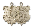 Large Our Lady of Czestochowa Falcon Medal - 14kt Gold 1 x 3/4 Oval Pendant 6094 Large Our Lady of Czestochowa Falcon Medal - 14kt Gold 1 x 3/4 Oval Pendant 6094