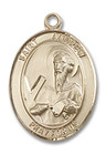 St Andrew Medal - 14kt Gold Oval Pendant 3 Sizes St Andrew Medal - 14kt Gold Oval Pendant 3 Sizes