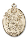 St Apollonia Medal - 14kt Gold Oval Pendant 3 Sizes St Apollonia Medal - 14kt Gold Oval Pendant 3 Sizes